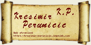 Krešimir Peruničić vizit kartica